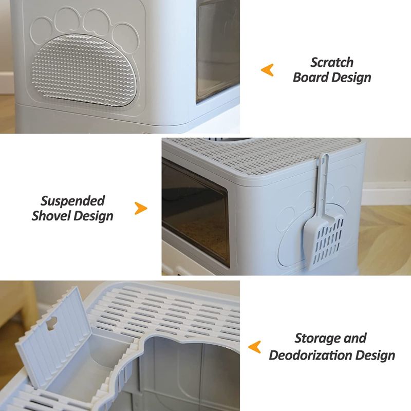 Comprar Caja De Arena Plegable Para Gatos en Electroshopy - Ángulo 2